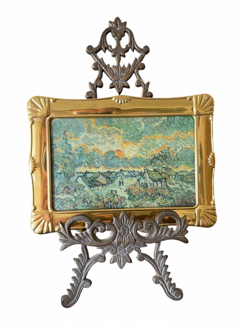 Vintage ornate brass easel vintage brass easel art stand